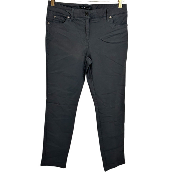 Women's Zac & Rachel Gray Pants Sz 6 Straight Leg Stretch Comfort Career Wear - Picture 3 of 4